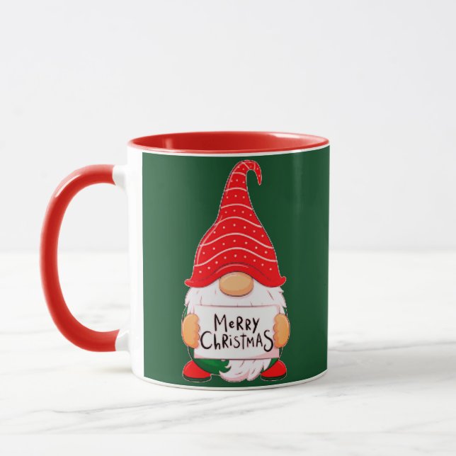 Caneca Gnome de Natal personalizado (Esquerda)