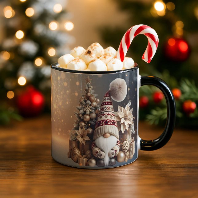 Caneca Gnome de Natal Presente de Férias Aconchega (Criador carregado)