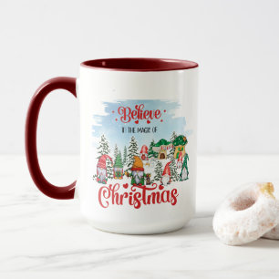 Caneca Gnomo Bonito Celebrando Férias de Natal