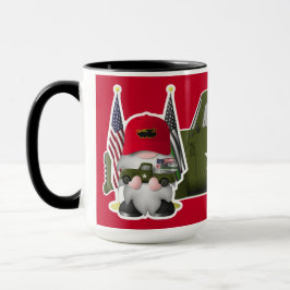 Caneca Gnomo Marinho com Caminhão Militar