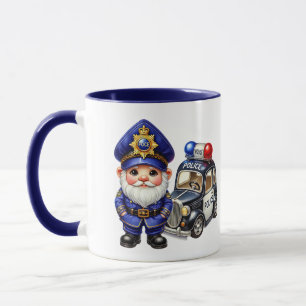 Caneca Gnomo policial legal adiciona monograma