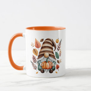 Caneca Gnomo sazonal divertido de outono
