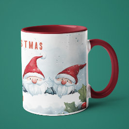 Caneca Gnomos Cons Felizes Nome Personalizado de Natal
