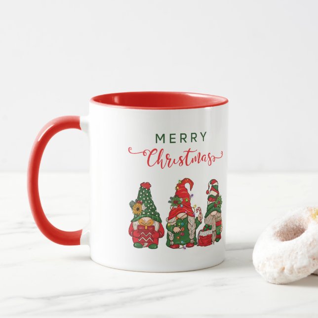 Caneca Gnomos de Natal (Com Donut)
