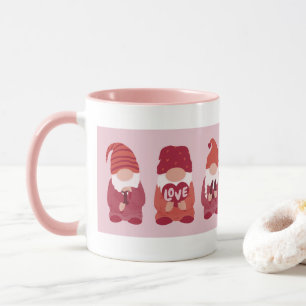 Caneca Gnomos dias de os namorados, criaturas bonitas