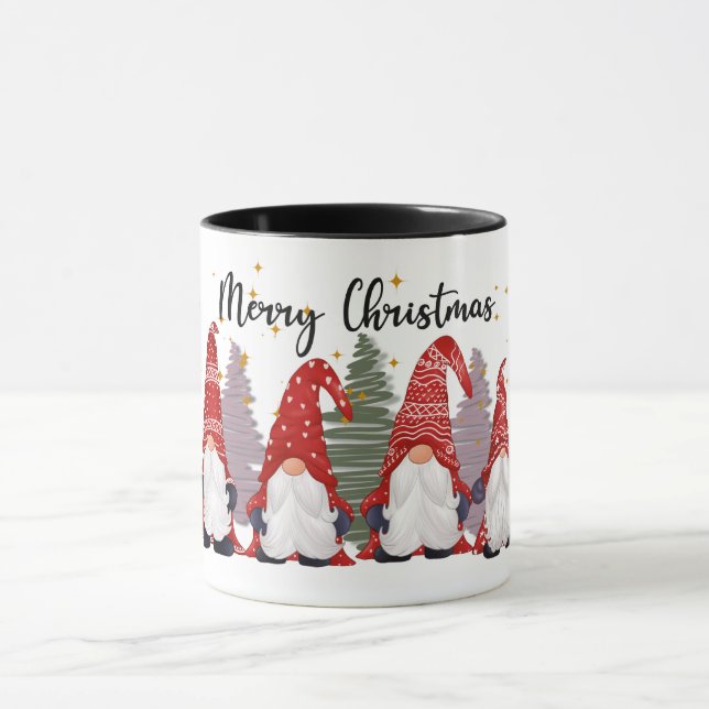 Caneca Gnomos Felizes de Natal (Centro)