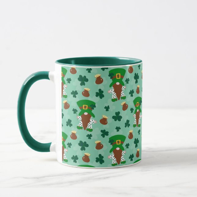 Caneca Gnomos Leprechaun com Vestuário e Potes Dourados (Esquerda)