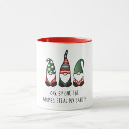 Caneca Gnomos Roubam Meu Feliz Natal Dizendo