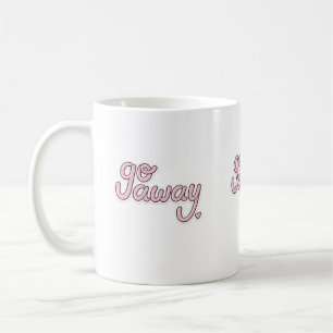 Caneca Go Away Letra Rosa Fofo Xícara Divertid