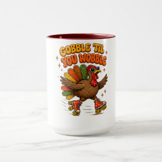 Caneca Gobble Wobble Patinação no Rolo Peru dia de ação d