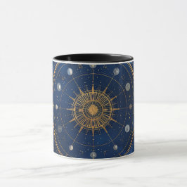 Caneca Gold Constellation Astrology Coffee Cup