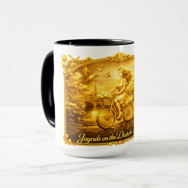 Caneca GoldAmsterdam Flutuante Minimalista RomânticaElega (Frente Esquerda)