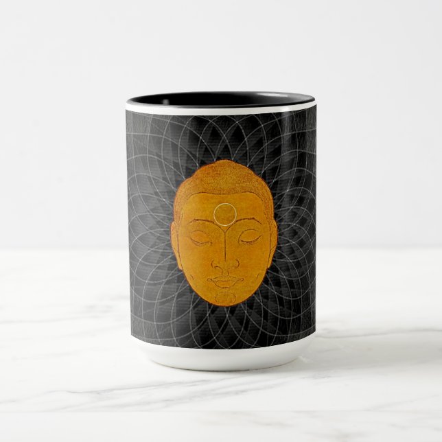 Caneca Golden Buddha Zen Mandala Mug (Centro)