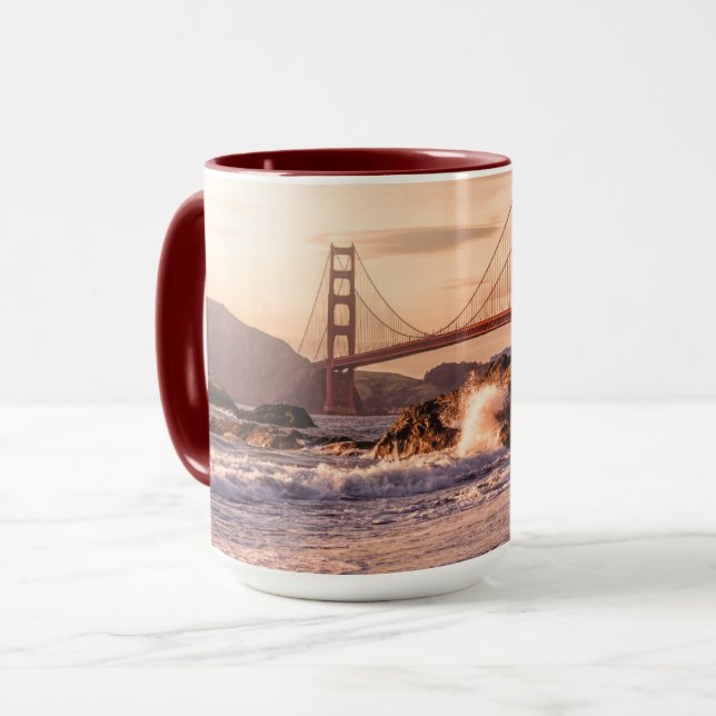 Caneca Golden gate bridge da praia do padeiro (Frente Esquerda)