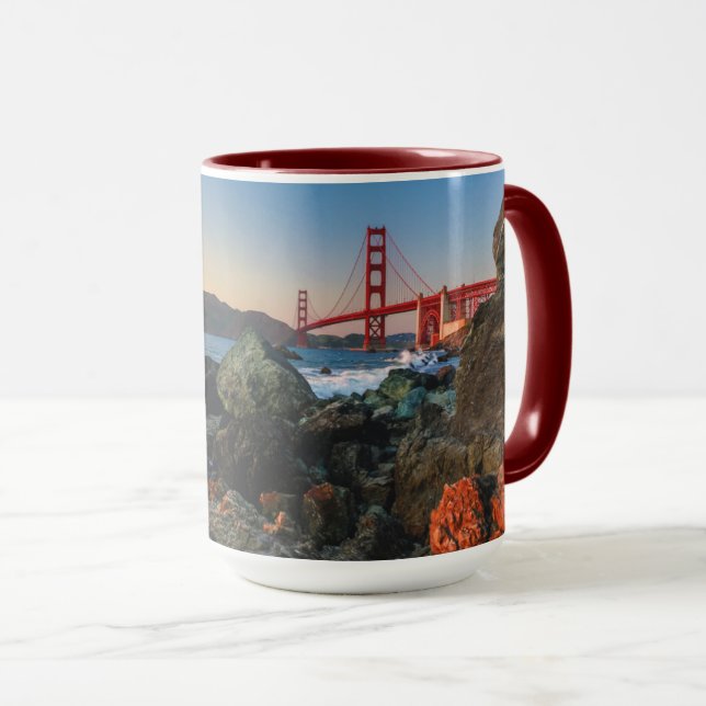 Caneca Golden gate bridge no crepúsculo | San Francisco (Frente Esquerda)