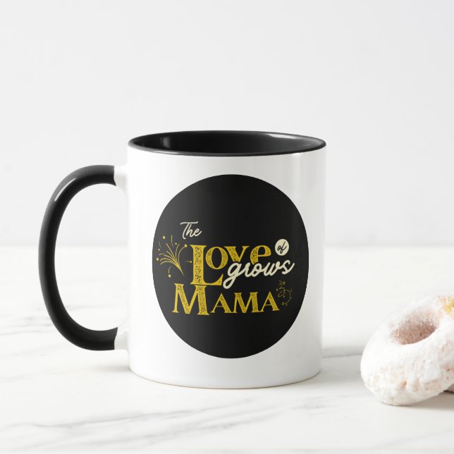 Caneca Golden Mama Bear Love Grows (Com Donut)