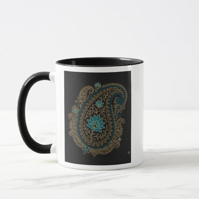 Caneca Golden Paisley Lotus (Esquerda)