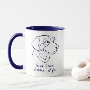 Caneca Golden Retriever - Boas Vibrações, Estilo Golden