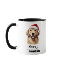 Golden Retriever Chapéu de Papai Noel Natal