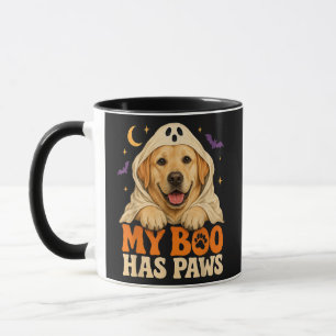 Caneca Golden Retriever Halloween Patas Assustadoras