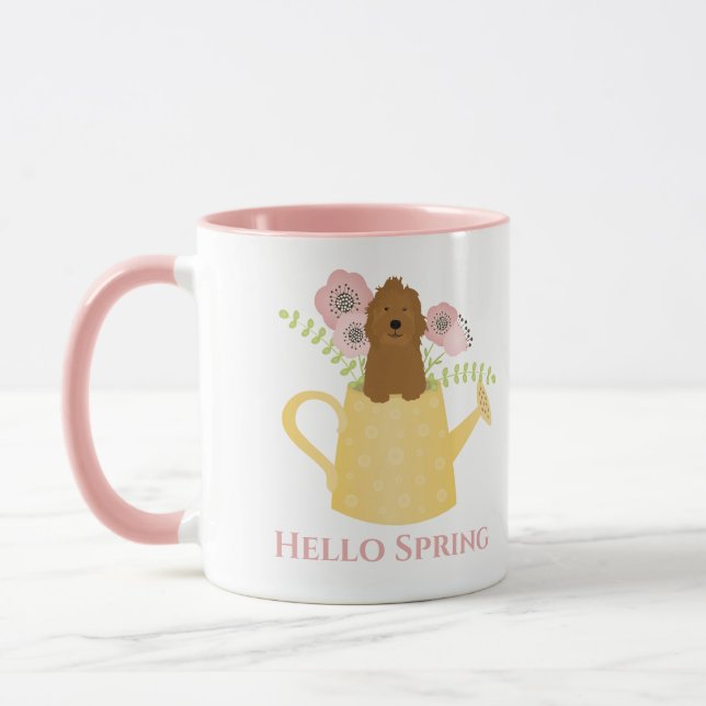 Caneca Goldendoodle Na Água (Esquerda)