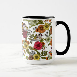 Caneca Goldfinches no jardim