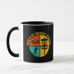 Caneca Golf de Disco Funny Design Retro em Disco Golf