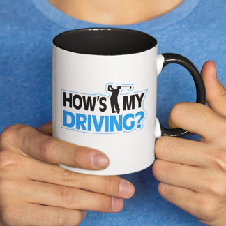 Caneca Golf Pun Mug - Como está a minha condução?