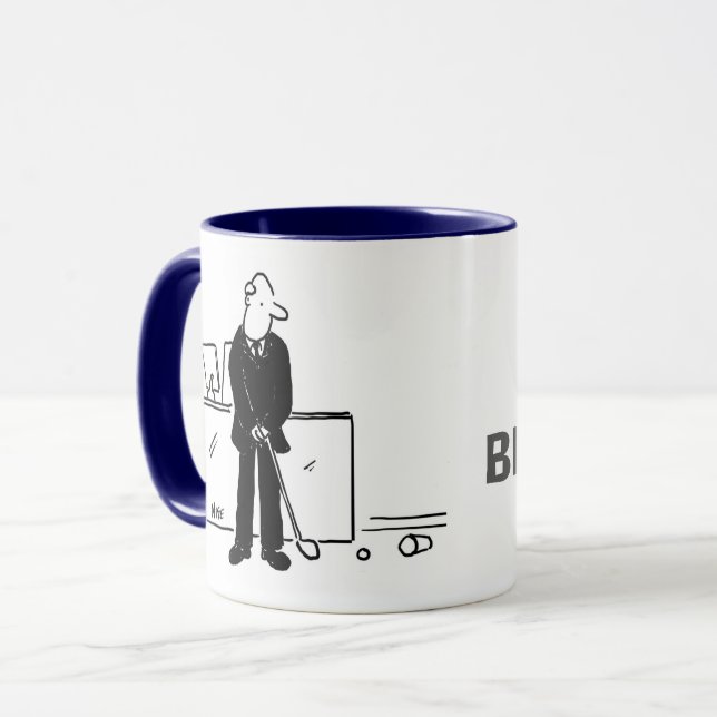 Caneca Golfe de tapete de escritório (Frente Esquerda)