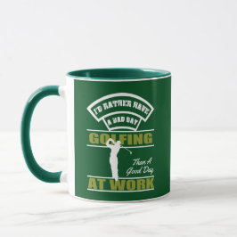 Caneca Golfe E Combinação De Trabalho