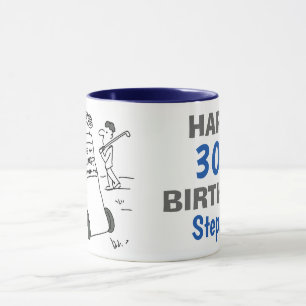 Caneca Golfer with Golf Bag and Sign