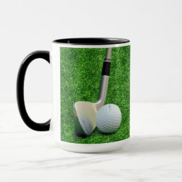 Caneca Golfing Sport golf ball and putter Personalize