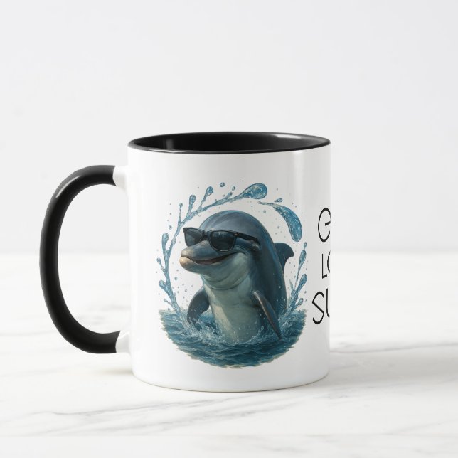 Caneca Golfinho de Óculos de Sol – Dia da Baleia e do Gol (Esquerda)