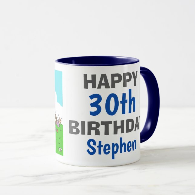 Caneca Golfista com uma Saída de Tee sem Sucesso (Frente Esquerda)