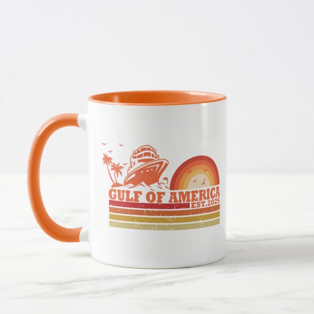 Caneca Golfo da América antigo patriótico americano (Esquerda)