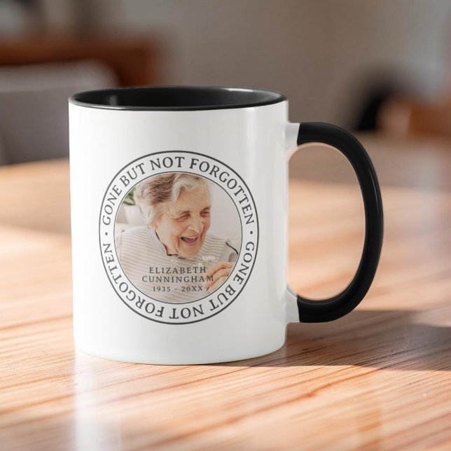 Caneca Gone But Not Forgotten Memorial Photo (Criador carregado)