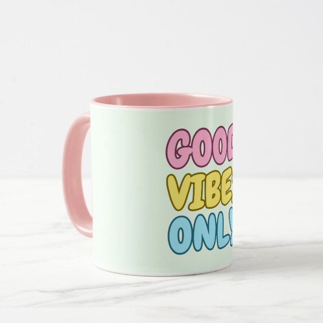 Caneca Good Vibes Only (Frente Esquerda)