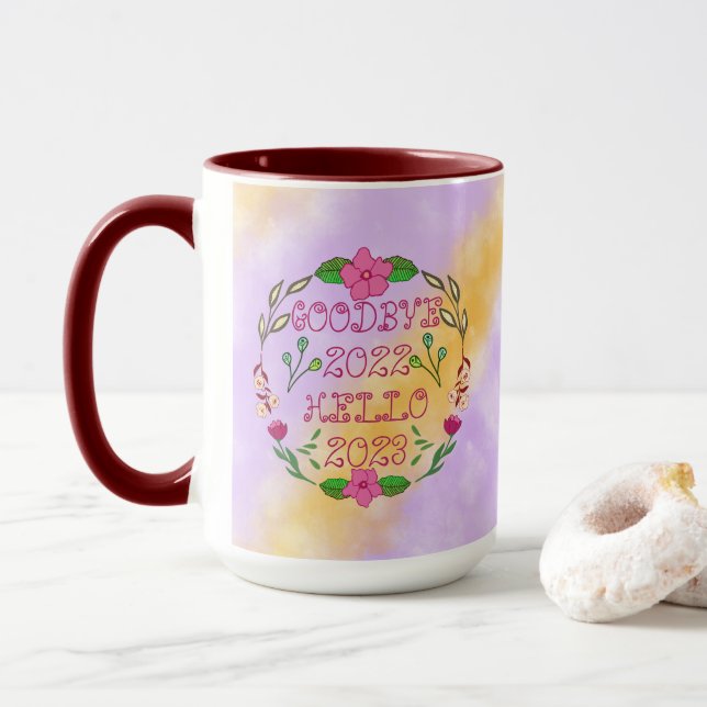 CANECA GOODBYE 20XX OLÁ 20XX (Com Donut)