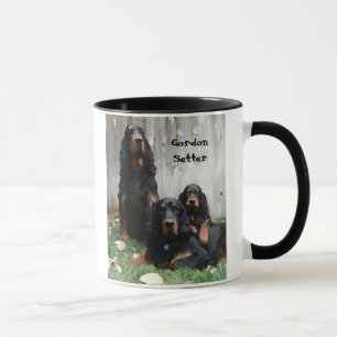 Caneca Gordon Setter Generations pintando canas cerâmicas