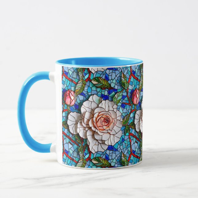 Caneca Gorgeous Mosaic Flowers Standard (Esquerda)