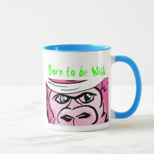 Caneca Gorila cor-de-rosa com Sweatband