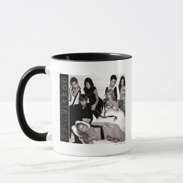 Caneca Gossip Girl Black and White Group Graphic (Esquerda)