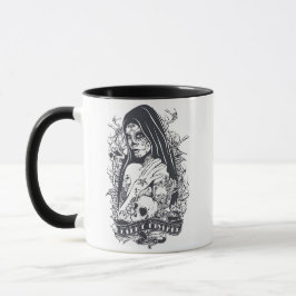 Caneca Gothic Sugar Skull Woman Tattoo Art