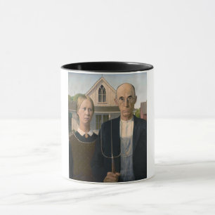 Caneca Gótico Americano: Campo de vida pobre fazendeiro r
