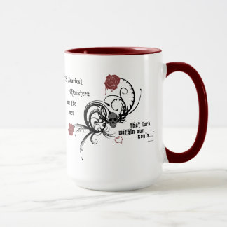 Caneca gótico assustador das citações do ponto de