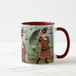 Caneca gótico da arte da fantasia do Victorian do