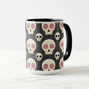 Caneca Gótico Kawaii, Cute Cute, assustador, com padrão d
