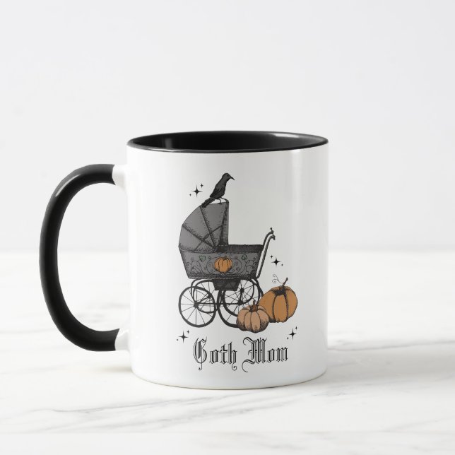 Caneca Gótico Mãe Halloween Queda Carruagem Vitoriana (Esquerda)