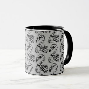 CANECA GÓTICO PUNK ROCKER FLAMINGO, HÁBULAS, CABELO ESPIR