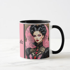 Caneca Gótico Rosa Lady Coffee Mug